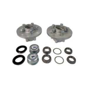 "Trailparts 2500Kg/Pr Hub Kit 5 X 4 1/2" X 1/2" Bolt-On Rotor | High-Quality & Durable"