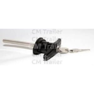 "Chrome Rear Fixing Tee Handle for CM Trailers - Durable & Secure Fixing Solution"