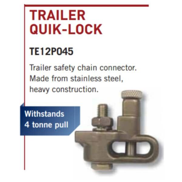 "Stainless or Galvanised Cm Trailers Safety Chain Connector - Secure Your Load Now!"