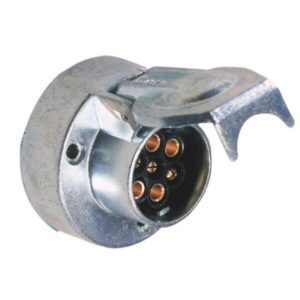 "7 Pin Round Metal Socket for Cm Trailers - Durable & Reliable"