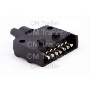 "7 Pin Flat Trailer Plug With Screw Cap - Cm Trailers"