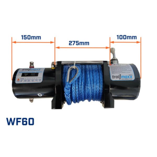 "6000Lb Trailmaxx 4WD Winch with Remote & Galvanized Wire - Trailparts"