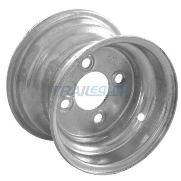 "8" X 5.375" Galvanized 4 X 4" PCD Trailparts Rim - Durable & Reliable for Off-Road Adventures"