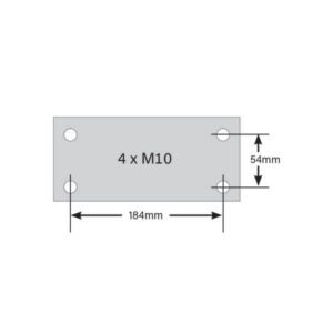 "4 Hole Braked Trailparts Coupling Mounting Plate - Secure & Durable Mounting Solution"