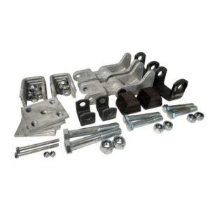 "Trailparts Fitting Kit: 7-8 Leaf Springs for Tandem Eye Slipper Equalizing"