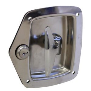 "Heavy Duty Folding T-Handle Lock - Trailparts for Maximum Security"