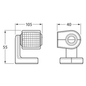 "Hella Halogen Map Reading Lamp - 12V, Black or White Body"