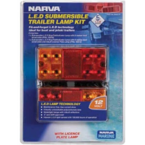 12V LED Slimline Rear Stop/Tail & Direction Indicator Lights - Narva 93630Bl
