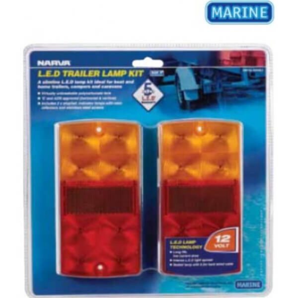 12V LED Slimline Rear Stop/Tail & Direction Indicator Lights - Narva 93630Bl