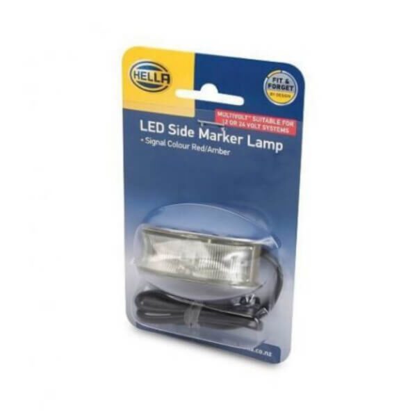 "Hella LED Duraled Side Marker Lamp - Stainless Steel Housing | Bright & Durable Lighting"