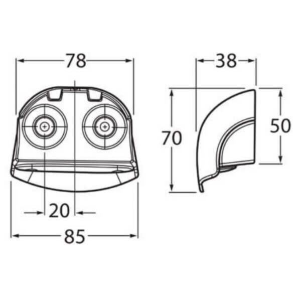 "Hella 9-33V LED License Plate Lamp with Extension Housing - Brighten Your Plate!"