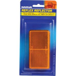 "Narva 84061Bl Clear Retro Reflector 105 X 55mm - Self Adhesive for Maximum Visibility"