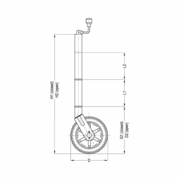 "Power Up Your Trailer with ALKO 10" Jockey Wheel Mover - 621250"