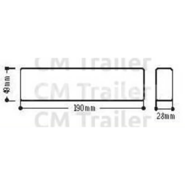 "2 Pack of 10-30V LED Slimline Tail Lamps for Cm Trailers - Bright & Durable"