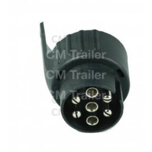 "12V 7 Pin Round Plug to 13 Pin European Socket Trailer Adaptor | Cm Trailers"