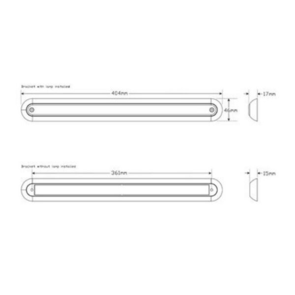 "380Cr12 Single Surface Mount LED Stop Tail Lamp - Bright & Durable Autolamps"