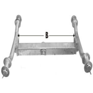 "Cm Trailers Wobble Roller Beam: Quad Roller Axle for Maximum Stability"