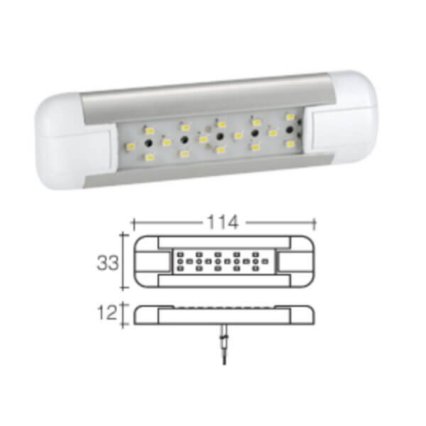 12V LED Interior Strip Light 114mm Long Model - Narva 87540