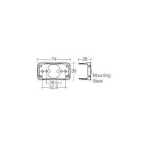 "Narva 91643 9-33V Amber LED Side Direction Indicator Lamp with Black Base and 2.5M Cable"