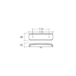 "Narva 93814Bl 10-30V L.E.D Slimline Amber Rear Direction Indicator Lamp"