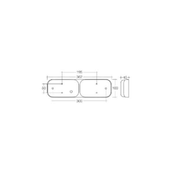 Narva 94160Bl 9-33V LED Rear Direction Indicator & Stop/Tail Lamp with 0.5M Cable