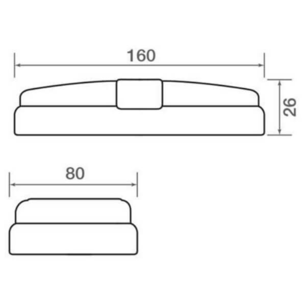 "160 x 80mm Submersible LED Tail Light Kit - Short Lead | Trailparts"