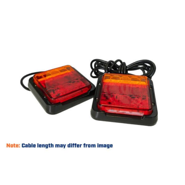 "120X125Mm Multivolt LED Tail Lamp Kit with NPL - Trailparts"