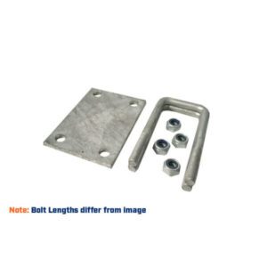 "Trailparts Wobble Mount Kit 6mm Plate 125 U-Bolts - Galvanized for Off-Roading"