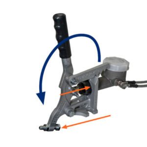 "Premium Hydraulic Backframe Assy 1" M/Cyl Folding Handle - Trailparts"