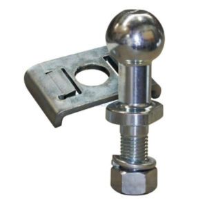 "Trailparts Hi-Rise Towball 50mm x 7/8" - 3500kg Zinc Plated & Retainer"