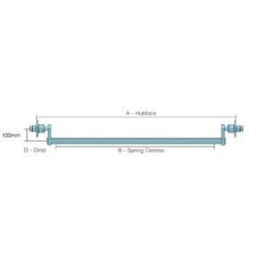 "2000kg Drop Axle Beam for Cm Trailers - Durable & Reliable"