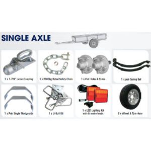 "1250Kg Non Braked Single Axle Kit for Cm Trailers - Buy Now!"