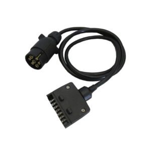 7 Pin B4 Flat Plug to 7 Pin B7 Round Plug 1 Metre Trailer Adapter - Cm Trailers