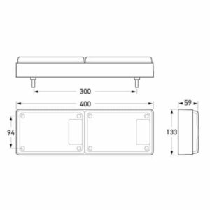 "Hella Jumbo-S LED Double Module Stop/Rear Position/Rear Direction Indicator Lamp - Bright & Reliable Lighting for Your Vehicle"