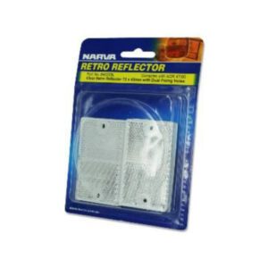 Narva 84025Bl Clear Retro Reflector 72 X 43mm - Dual Fixing Holes for Maximum Visibility