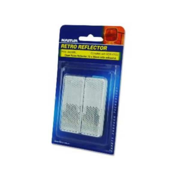 "Narva 84035Bl Clear Retro Reflector 70 X 28mm - Self Adhesive for Maximum Visibility"