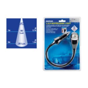 "Narva 87685Bl 9-33V LED Reading Lamp with 250mm Flexible Arm & Accessory Plug"