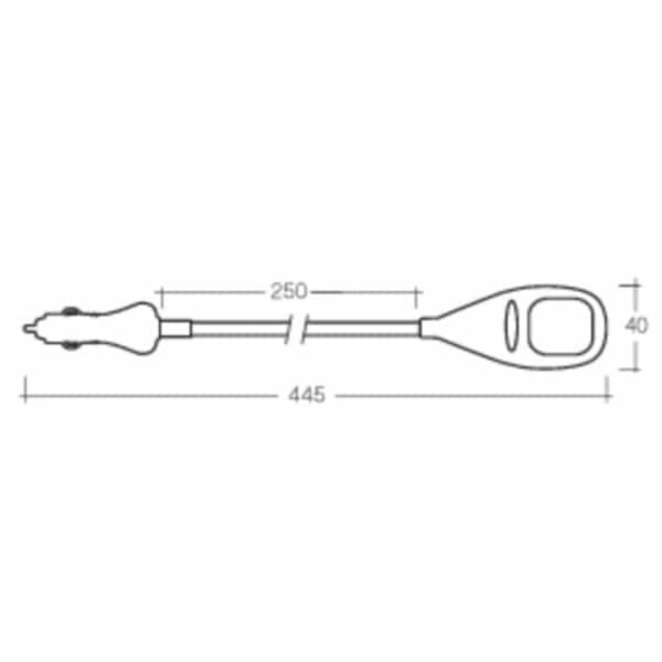 "Narva 87685Bl 9-33V LED Reading Lamp with 250mm Flexible Arm & Accessory Plug"