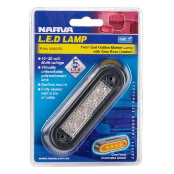 Amber Narva 90822 10-30 Volt L.E.D Front End Outline Marker Lamp - Illuminate Your Vehicle!