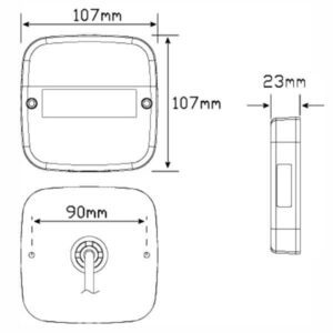 "107mm x 107mm x 23mm LED Combination Lamp - Brighten Your Automobile!"