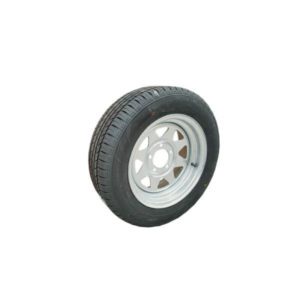 "195/60R14C 5x4 1/2" Galvanised Trailparts Rim/Tyre Assy - Durable & Reliable for Off-Road Adventures"