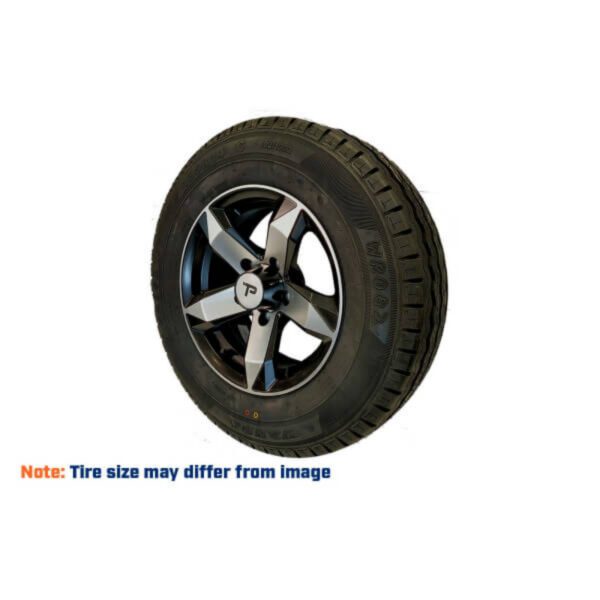 "195R14C Trailparts Rim/Tyre KANTANA SHADOW - 950kg Load Capacity"
