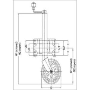 "Heavy Duty 10" ALKO Jockey Wheel Swivel Bracket - 623660XP3"