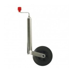 "200mm ALKO Jockey Wheel: Compact European Rubber/Plastic Wheel"