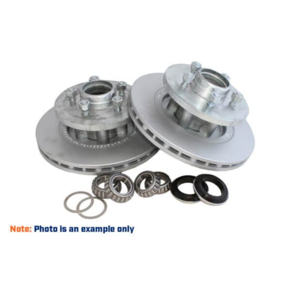 "Trailparts 290mm Cast Iron Disc Vented 2500kg Hub Kit Blank 6 x 1/2" - Heavy Duty Hub Kit for Off-Road Vehicles