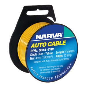 "Narva 5814-4Yw Cable Single Yellow - 4Mm 15Amp - 30m | High Quality, Durable Electrical Cable"