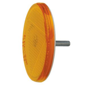 "Amber 65mm Diameter Narva 84001Bl Clear Retro Reflector with Fixing Bolt"