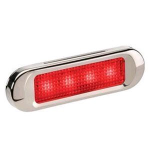 Narva 90834 10-30V Red LED Rear End Outline Marker Lamp w/ Stainless Steel Cover