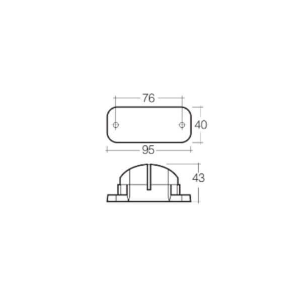 "Narva 91680 9-33V 3 L.E.D Licence Plate Lamp in Low Profile Black Housing & 0.5M Cable"
