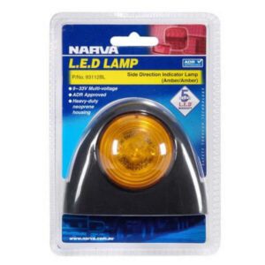 "Amber/Amber Neoprene Narva 93112 9-33 Volt L.E.D Side Direction Indicator Lamp"